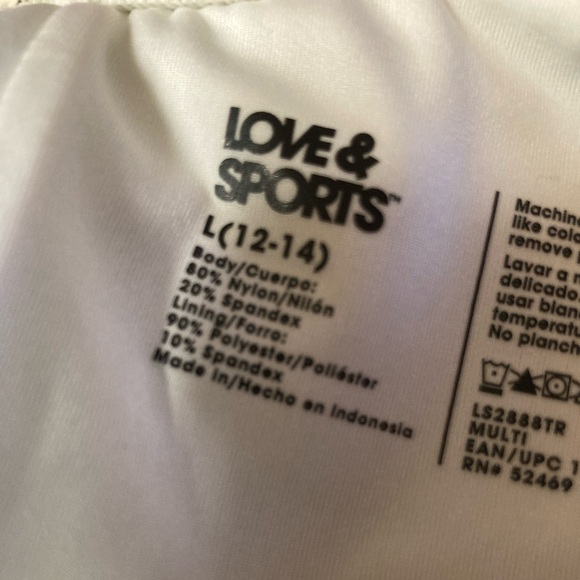 Love & Sports Tank Swimsuit Scooped back Classic One Piece - Picture 9 of 9